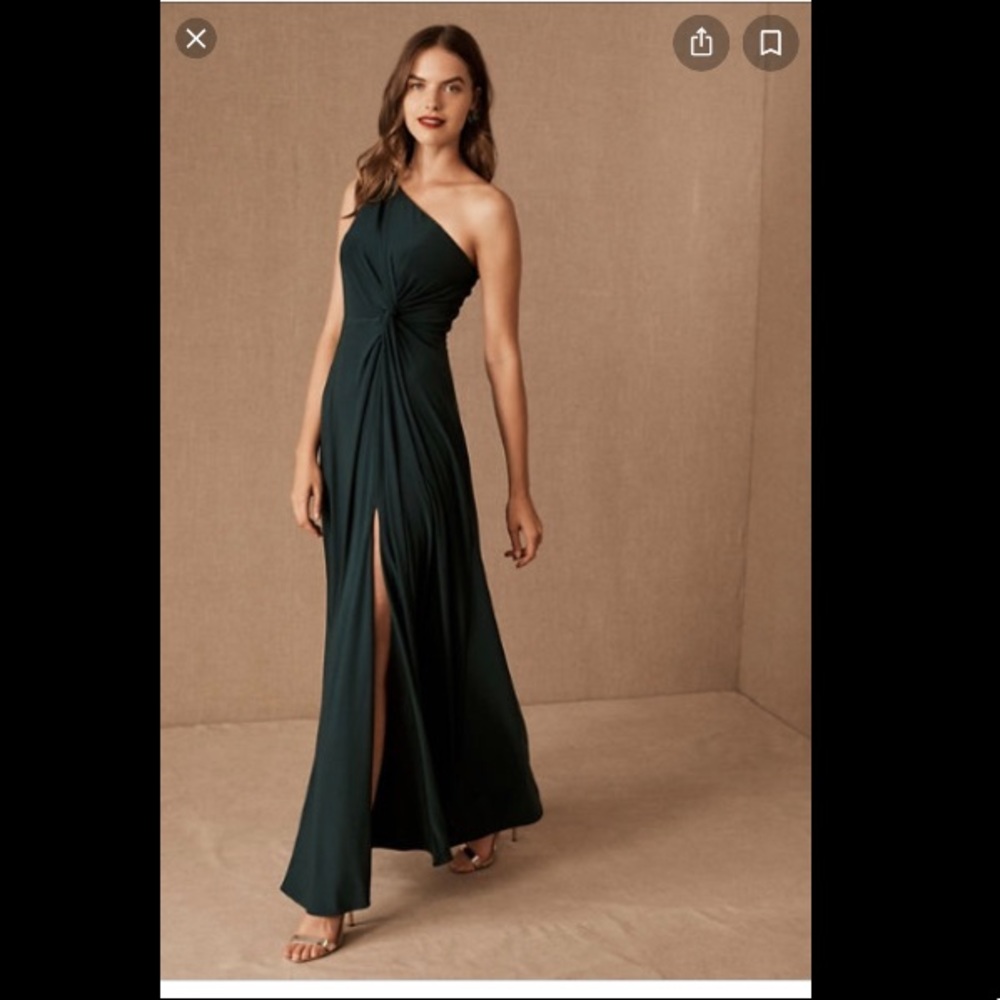 BHLDN Brixen Jersey Dress - Dark Green